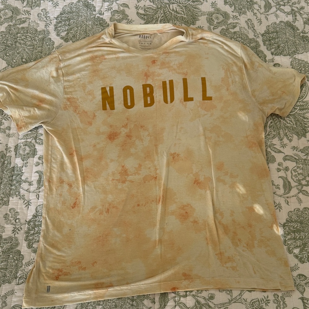 NOBULL Cream and Orange T-Shirt